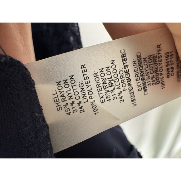 Karl Lagerfeld Lace Dress Womens 8 Medium Navy Blue Cocktail - Picture 7 of 8